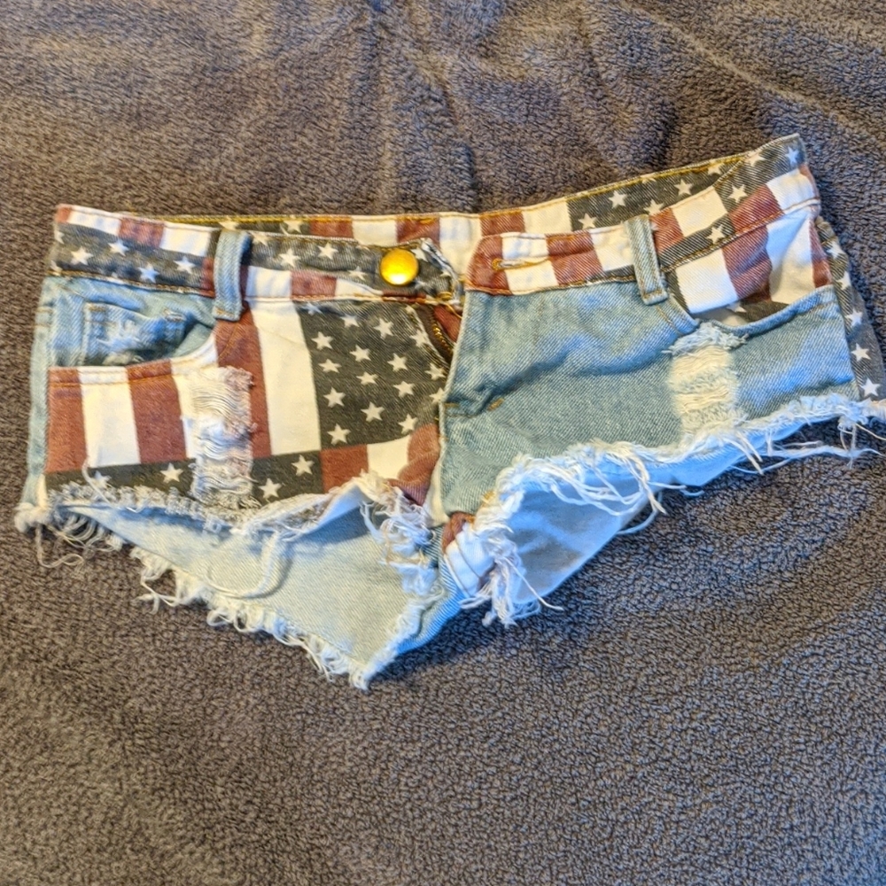 Stars and stripes cutoff jeans